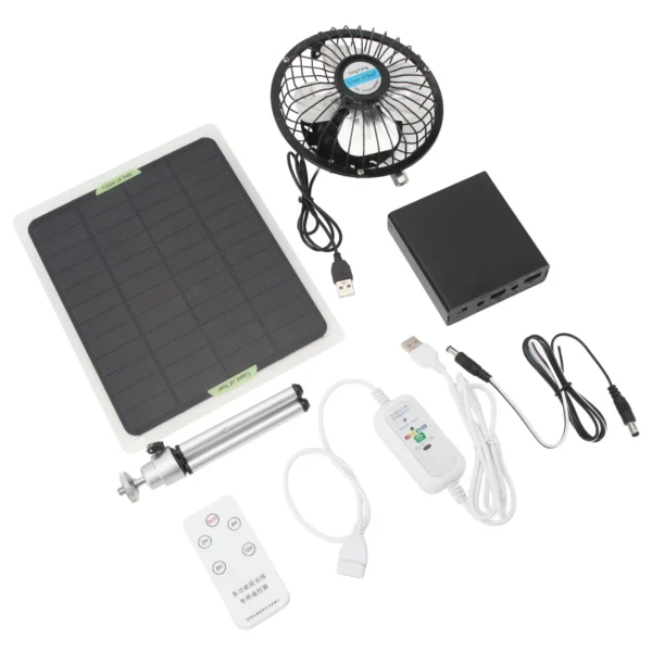 Greenhouse Solar Fan Solar Fan Solar Panel Fan 20W 2350RPM Ventilation Fan 6in Exhaust Fan Solar Powered Fan with Remote Control - Image 6