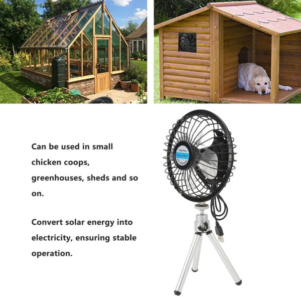 Greenhouse Solar Fan Solar Fan Solar Panel Fan 20W 2350RPM Ventilation Fan 6in Exhaust Fan Solar Powered Fan with Remote Control - Image 4