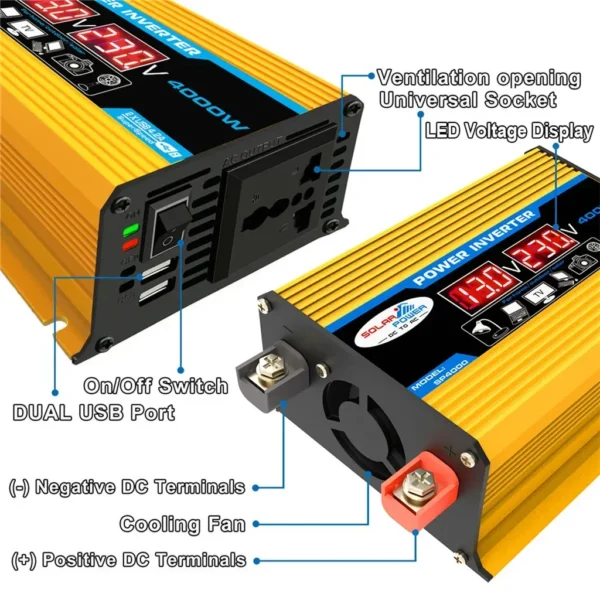 2000W Solar Energy System 110V/220V 4000W Solar Panel Inverter Glass 12V Battery Charging Controller For Home/Outdoor Use - Image 18