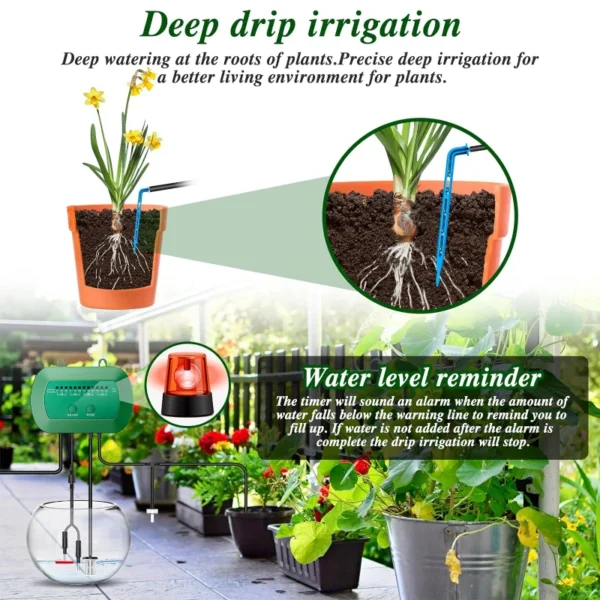 2024 Latest Drip Irrigation Kit for Potted Plants Solar System for Garden Supported Automatic Watering System - Image 3