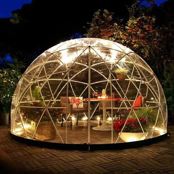 Transparent Spherical Camping Tent, Dome Tent, Starry Sky Tent, Dome, Net, Red, Camp Room, 3.6m Diameter - Image 3