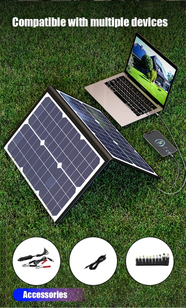 Solar Panel Kit Complete Camping 1000W Foldable Solar Power Station  Portable Generator Charger 18V for Car Boat Caravan Camp - Image 14