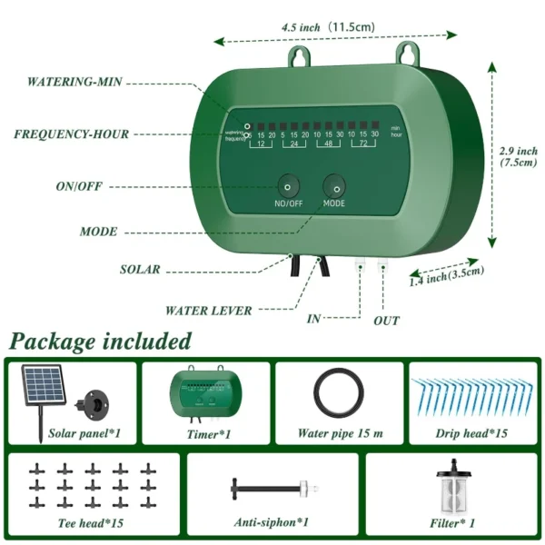 2024 Latest Drip Irrigation Kit for Potted Plants Solar System for Garden Supported Automatic Watering System - Image 6