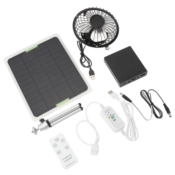 Greenhouse Solar Fan Solar Fan Solar Panel Fan 20W 2350RPM Ventilation Fan 6in Exhaust Fan Solar Powered Fan with Remote Control - Image 10