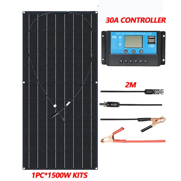 1500W3000WSolar Panel1000W2000W Solar High Efficiency Portable Power Bank Flexible Charging Outdoor Solar Cells For Home/Camping - Image 9