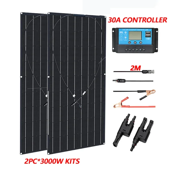 1500W3000WSolar Panel1000W2000W Solar High Efficiency Portable Power Bank Flexible Charging Outdoor Solar Cells For Home/Camping - Image 13