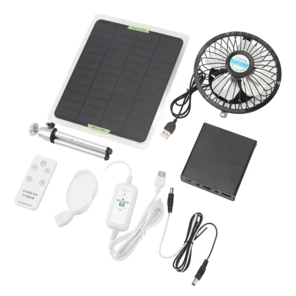 Greenhouse Solar Fan Solar Fan Solar Panel Fan 20W 2350RPM Ventilation Fan 6in Exhaust Fan Solar Powered Fan with Remote Control - Image 7