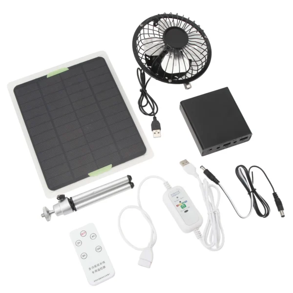 Greenhouse Solar Fan Solar Fan Solar Panel Fan 20W 2350RPM Ventilation Fan 6in Exhaust Fan Solar Powered Fan with Remote Control - Image 16