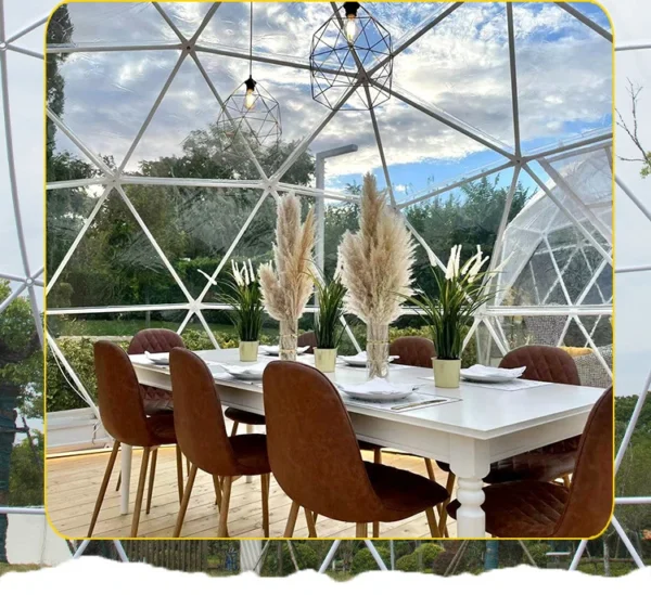 Transparent Spherical Camping Tent, Dome Tent, Starry Sky Tent, Dome, Net, Red, Camp Room, 3.6m Diameter - Image 14