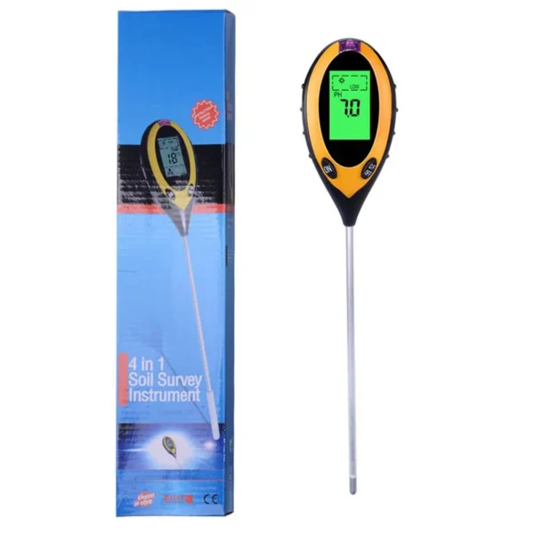 Soil PH Meter Tester Soil Tester PH Moisture meter Temperature Sunlight Intensity measurement Analysis Soil Acidity Test 4 in 1 - Image 6